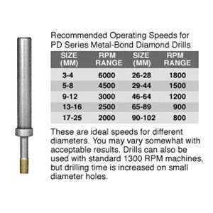   LAURENCE PD316 CRL 3/16 PD Straight Series Metal Bond Diamond Drill
