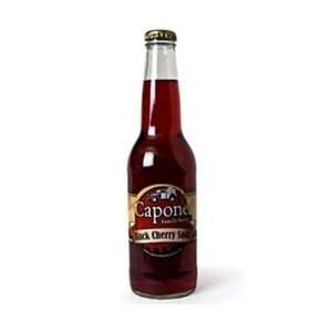 CAPONE Black Cherry Soda   12 Ounce Bottles (Pack of 6)  