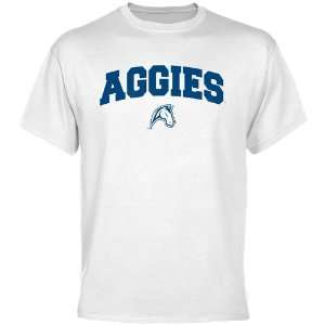  UC Davis Aggies White Logo Arch T shirt  Sports 