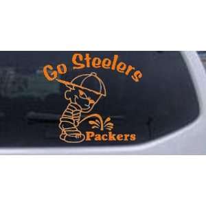 Orange 22in X 24.2in    Go Steelers Pee On Packers Car Window Wall 