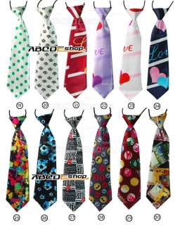   Childrens Kids Clip On Elastic Tie Necktie Diffrent Styles A  