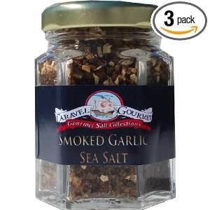Caravel Gourmet Sea Salt, Smoked Garlic, 5 Ounce (Pack of 3)  