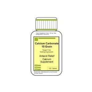  Calcium Carbonate Tablets 10 Grain 100 Health & Personal 