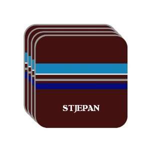 Personal Name Gift   STJEPAN Set of 4 Mini Mousepad Coasters (blue 