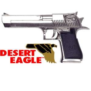 Desert Eagle Pistol Nickel Metal Replica Gun Robocop Chrome IMI Denix 