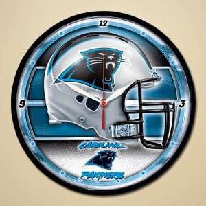 Carolina Panthers Helmet & Name Round Wall Clock