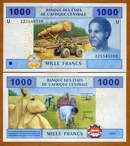 Central African, Cameroun 1000, 2002 (2010) P 207U, UNC  