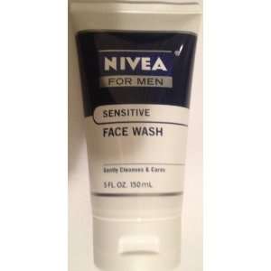  Nivea for Men Sensitive Face Wash, 5 fl oz (Pack of 2 