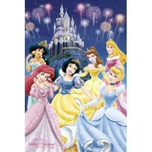  Disney Princesses Glitter and Glamour Cartoon Movie Poster 