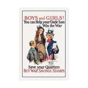  Boys and Girls   War Savings 20x30 poster