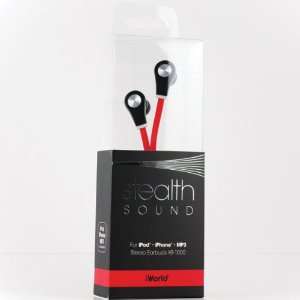  iWorld Stealth Sound Ear Buds in Black/Red  Compatible 