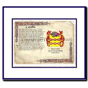  Casella Coat of Arms/ Family History Wood Framed
