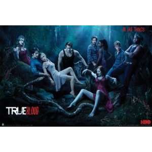  True Blood Do Bad Things Cast Shot HBO Vampire TV Poster 