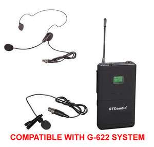 UHF Trassmitter with Lapel Microphone 100 Channels For G 622 GTD Audio