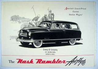 Nash Rambler Airflyte Station Wagon. Measures 11 x 8; opens once. Form 