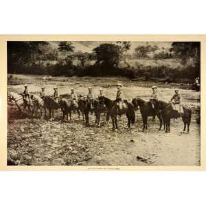  1899 Spanish American War Calvary Scouts Horses Print 