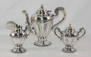 3pc MEXICO JUAREZ STERLING SILVER TEA SET  