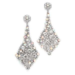  Iridescent AB Crystal Wholesale Bridal or Prom Earrings Jewelry