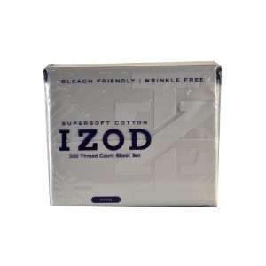  Izod King 300 Thread Count Wrinkle Free Cotton Sheets 