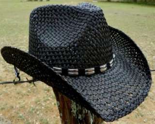 Peter Grimm SMOKE Rock n Roll Western Straw Cowboy Hat  