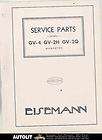 1932 Eisemann Type GV4 GV2H GV2Q Automobile Truck Magneto Parts List 