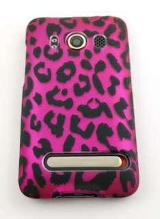   PINK LEOPARD HARD SNAP ON CASE COVER SPRINT HTC EVO 4G PHONE ACCESSORY
