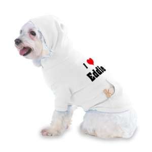  I Love/Heart Eddie Hooded T Shirt for Dog or Cat LARGE 