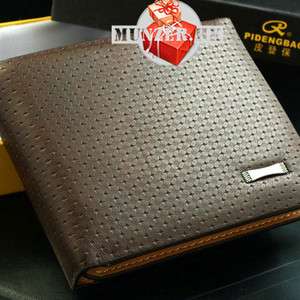 Men Leather Wallet Pockets Card Clutch Cente Bifold Purse D1109 234 