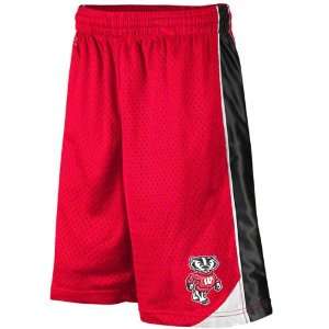  Wisconsin Badgers Youth Red Vector Shorts Sports 