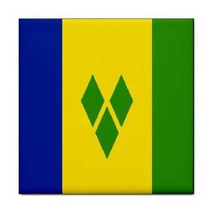  St. Vincent and The Grenadines Flag Tile Trivet 