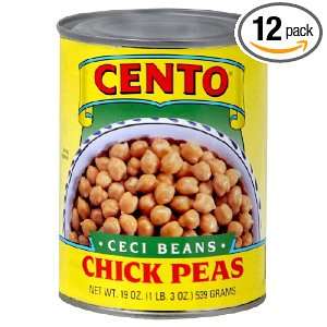 Cento Ceci Beans, 19 ounces (Pack of12)  Grocery & Gourmet 