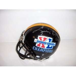  Cedrick Wilson Signed Steelers SB XL Mini Helmet Sports 