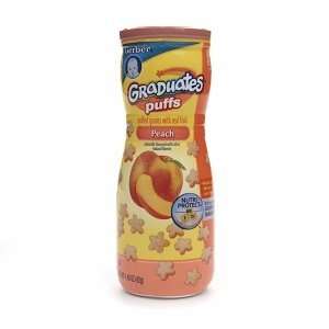 Gerber Graduates Puffs Cereal Snack, Peach, 1.48 oz  