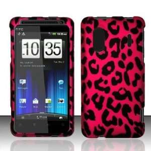  HTC EVO Design 4g Accessory   Hot Pink Leopard Spot Skin 