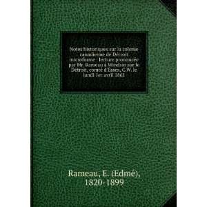   le lundi 1er avril 1861 E. (EdmÃ©), 1820 1899 Rameau Books