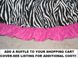 ZEBRA and HOT PINK Shopping Cart Cover and High Chair Cover   Includes 