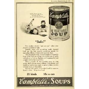  1920 Ad Campell Soup Co. Pea Canned Soup Food Products 