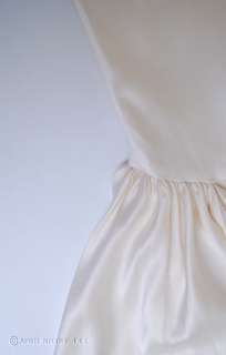 Ivory Silk Charmeuse Satin Slinky Backless Wedding Dress 8 NWD  