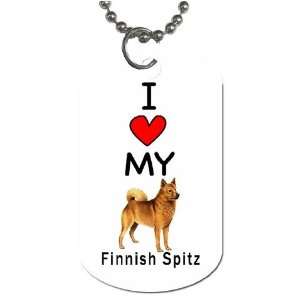  I Love My Finnish Spitz Dog Tag 