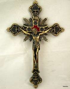 Bronze Wall Cross Crucifix For Church Chapel Catholic  