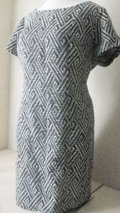 Cato Woman Size 24W Black & Cream Print Scoop Neck Straight Dress 55% 
