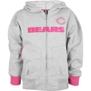 Chicago Bears Youth Girls Grey Chant Full Zip Hooded 