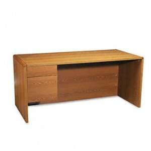  HON® 10600 Series Single Pedestal Desk with Three Quarter 