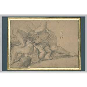 FRAMED oil paintings   Charles Le Brun   24 x 16 inches   Trois hommes 