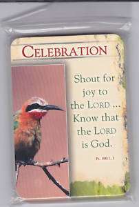 PKG 15 Prayer Cards Celebration Christian Scripture  