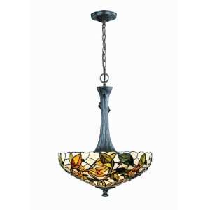  Lite Source C7385 Esther Ceiling Lamp, Bronze Verde with 
