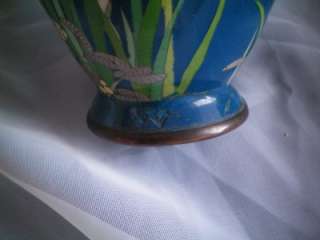 Antique Meji Period Japanese Wireless Cloisonne Vase  