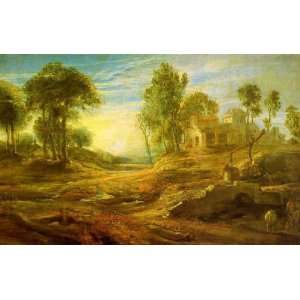  Oil Painting Landscape with a Watering Place Peter Paul 
