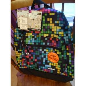   multi color mosaic check Deluxe Student Backpack
