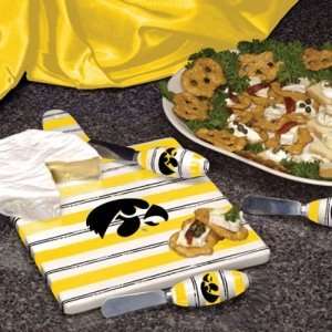    Iowa Hawkeyes NCAA Ceramic Cheese Board Set